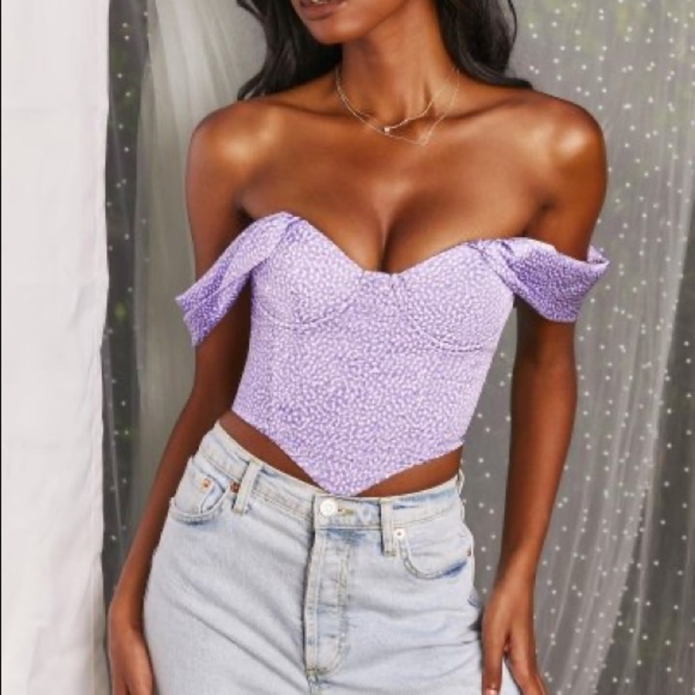 Completely new, Oh Polly corset top with ALL TAGS. Never been worn, silk fabric